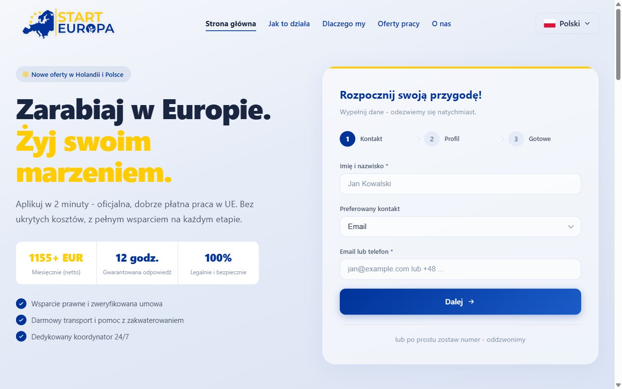 Start Europa desktop